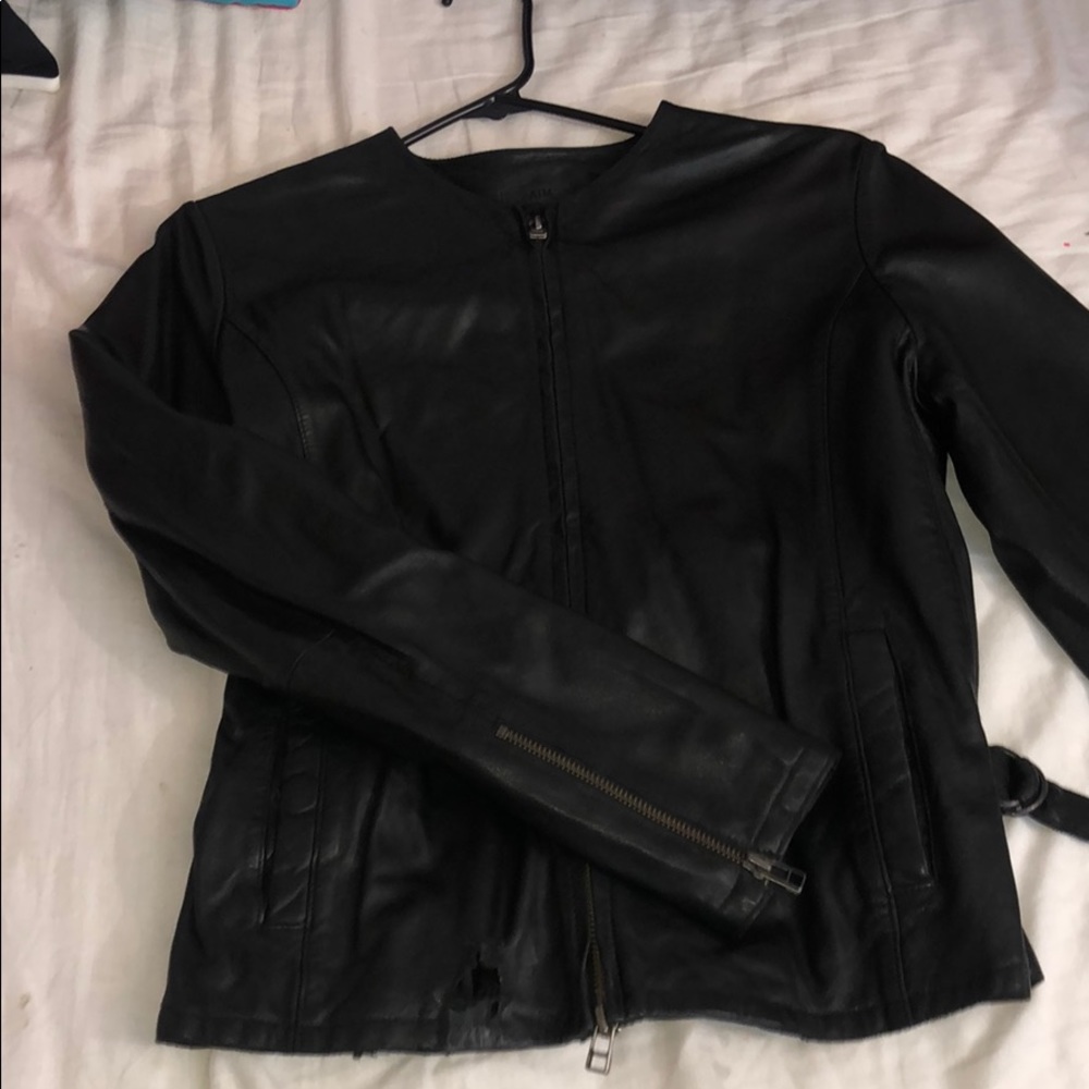 Leather black jacket
